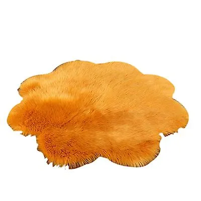 120cm Beige Plush round bedroom carpet round cushion AZ1911