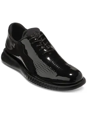 2 Zerogrand Laser Wing Mens Patent RoundToe Oxfords