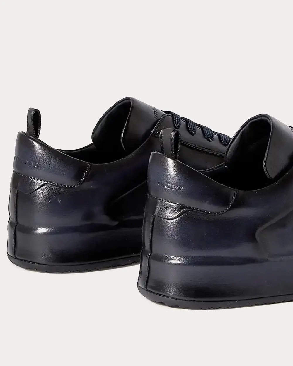 Ace Lux Leather Navy Low Top Sneakers