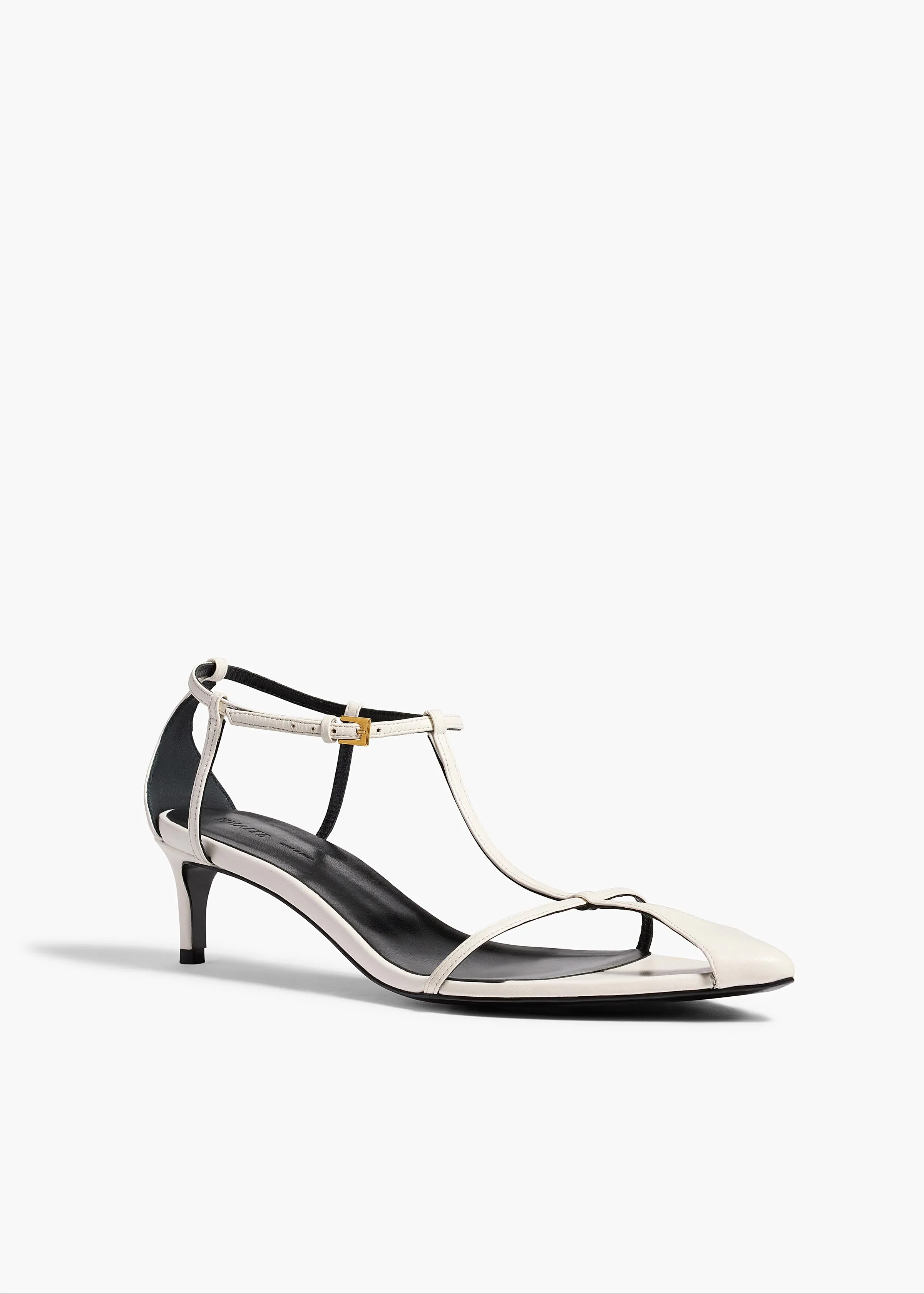 Bella Sandal in Optic White Leather