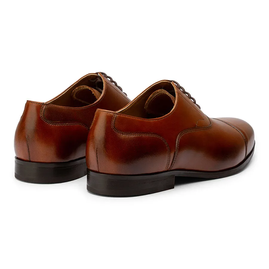 Brown Stitch Captoe Oxfords