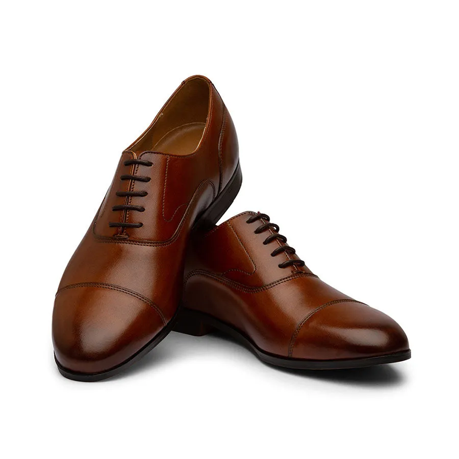 Brown Stitch Captoe Oxfords