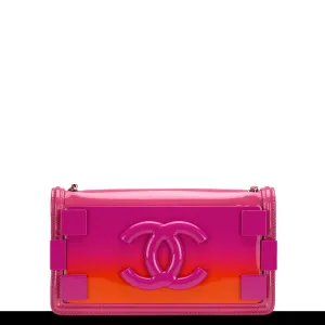 Chanel Lego Hot Pink Patent Brick Ombre Patent Flap