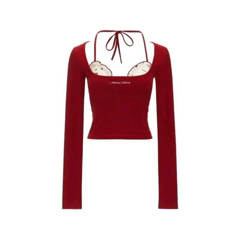 Coquette Balletcore Crop Top – 2000s Aesthetic Two-Piece Tee From Kawaii Stop