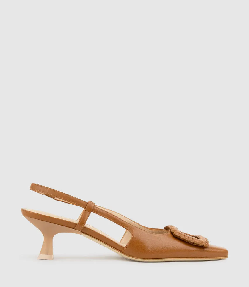 DEMETER60 Slingback with Ornament in Tan