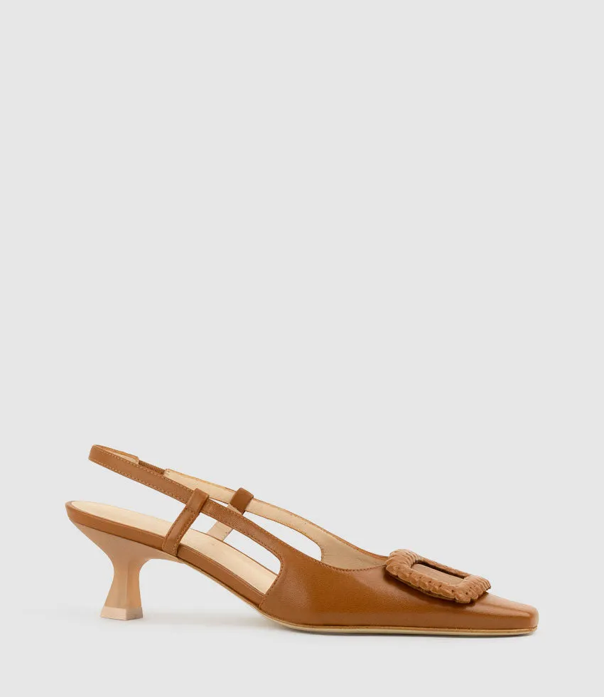 DEMETER60 Slingback with Ornament in Tan
