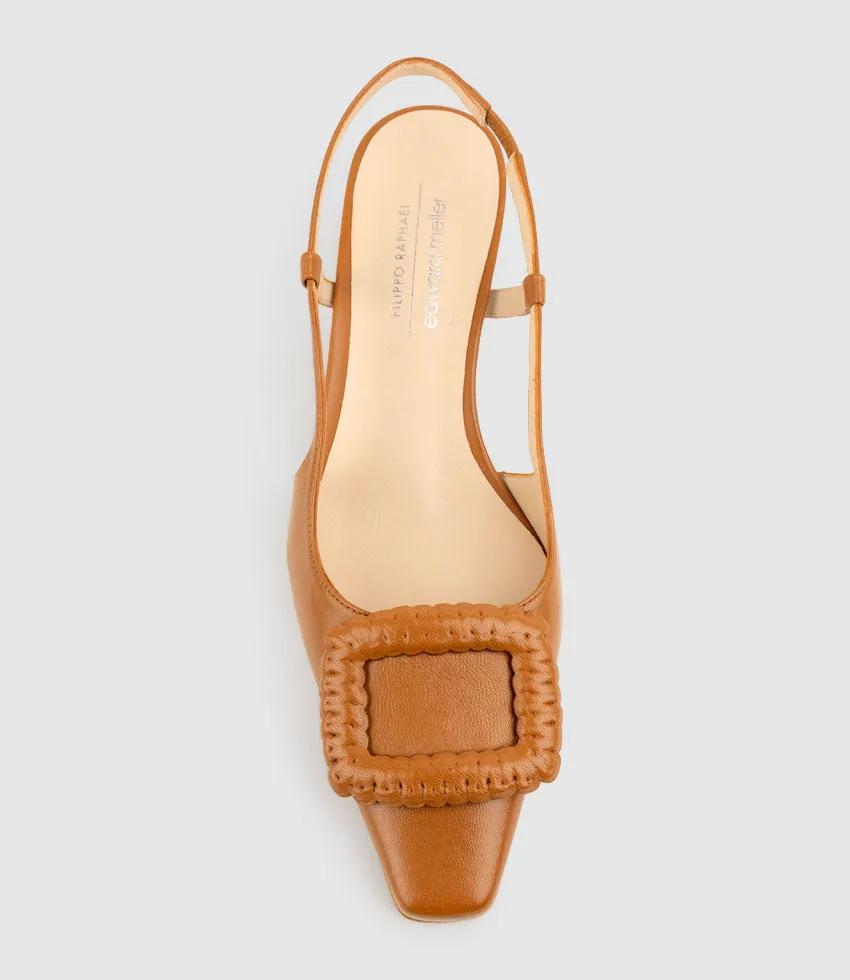 DEMETER60 Slingback with Ornament in Tan