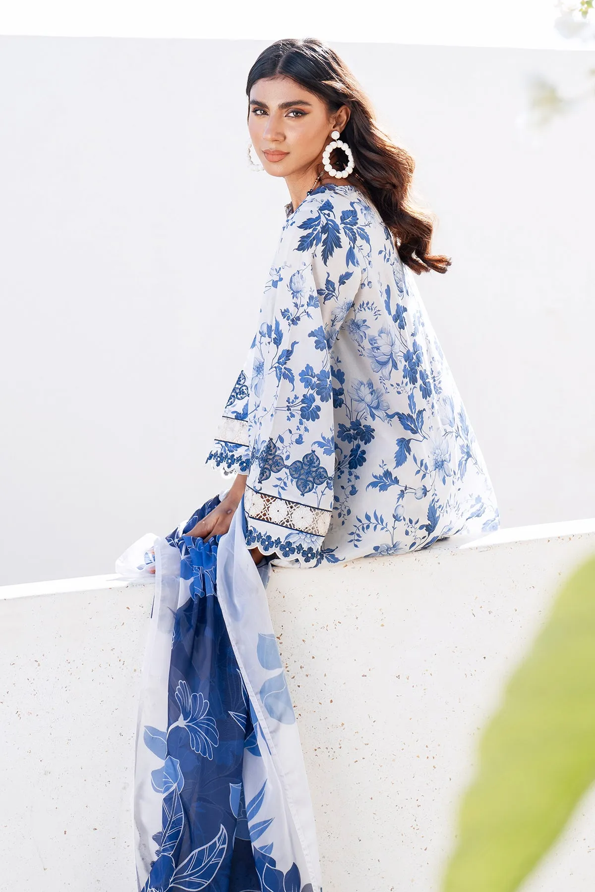 EMBROIDERED PRINTED LAWN UF-4068