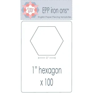 EPP Iron Ons - 1" hexagons - 100 pieces