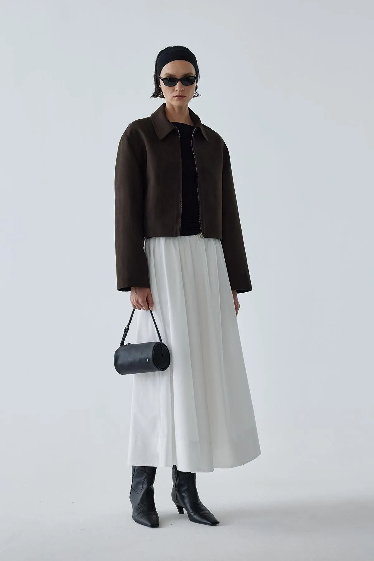 Gabrielle Suede Shirt Collar Jacket
