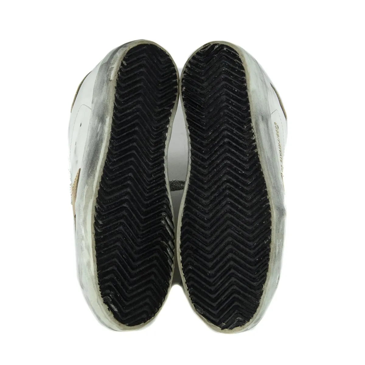 Golden Goose Distressed White Leather Superstar Low Top Sneakers Size 4 | EU 34