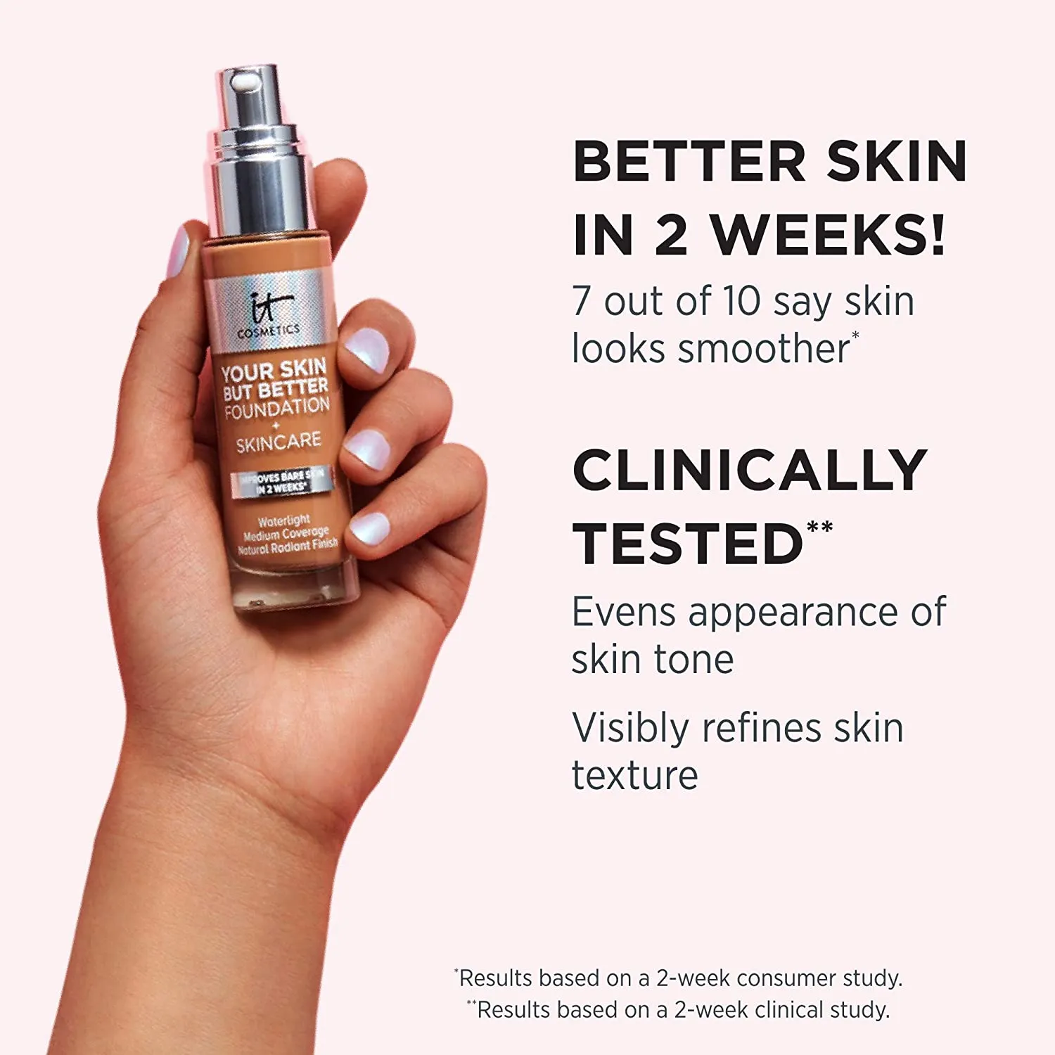 IT Cosmetics Your Skin But Better Foundation   Skincare, Fair Neutral 11 - Hydrating Coverage - Minimizes Pores & Imperfections, Natural Radiant Finish - With Hyaluronic Acid - 1.0 fl oz