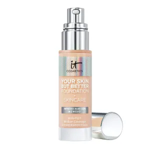 IT Cosmetics Your Skin But Better Foundation   Skincare, Fair Neutral 11 - Hydrating Coverage - Minimizes Pores & Imperfections, Natural Radiant Finish - With Hyaluronic Acid - 1.0 fl oz