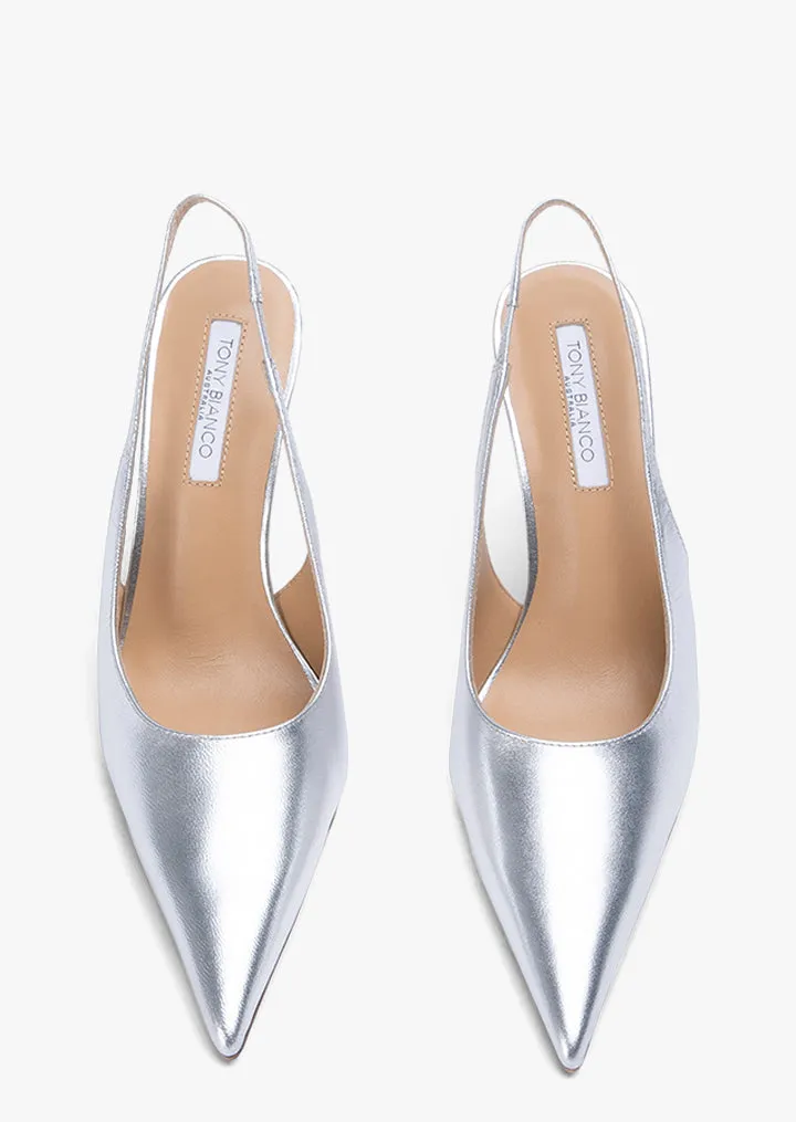 Ivy Silver Nappa Metallic