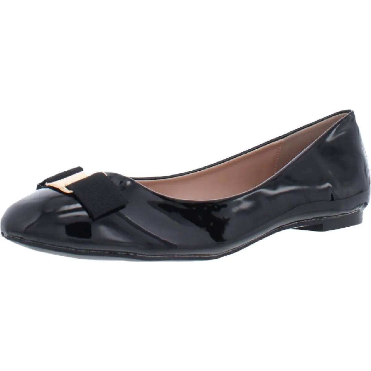 Journee Collection Womens Kim Patent Slip On Ballet Flats