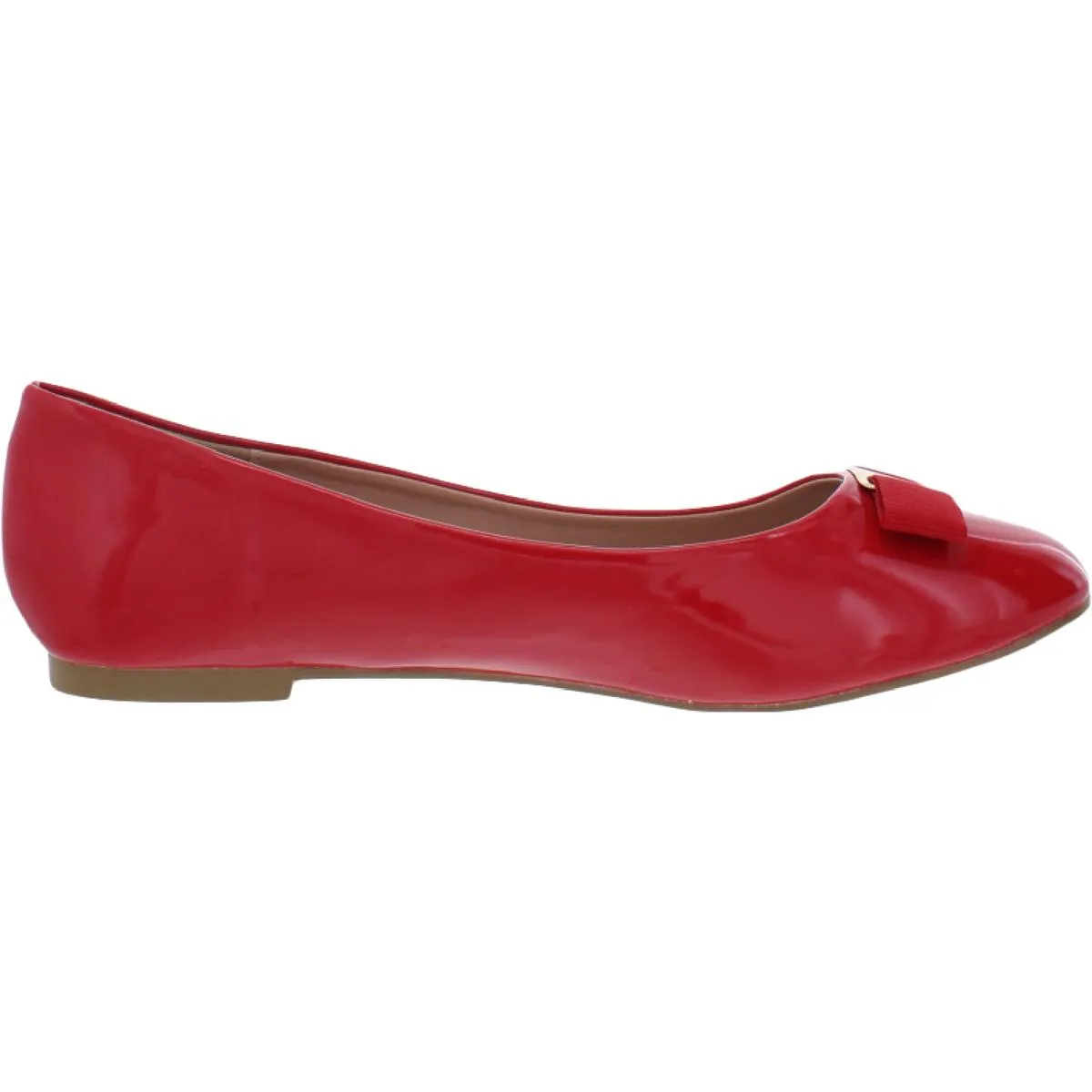 Journee Collection Womens Kim Patent Slip On Ballet Flats
