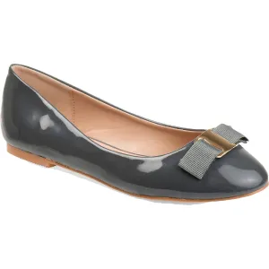 Journee Collection Womens Kim Patent Slip On Ballet Flats