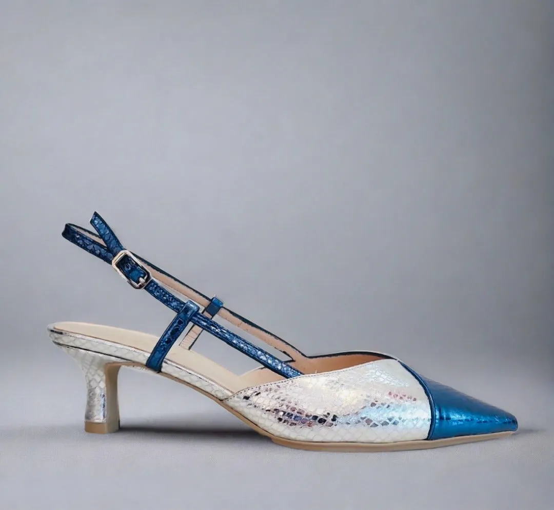 LODI "Chasuri" Blue/Silver - Slingback Pump