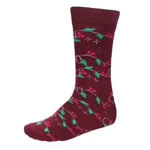 Men's Christmas Holly Socks