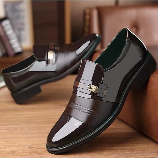 Men's Oxfords Dress Shoes Leather Loafers Vintage Classic British Wedding Daily Office