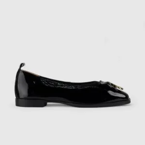 Morbido Ladies Leather Comfort Pump Black BIL007