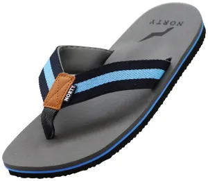 NORTY Mens 8-13 Grey/Navy Sandal 11025