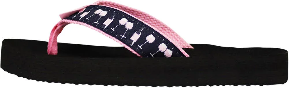 Norty Womens Resort Sandal Flip Flop Drink Rose