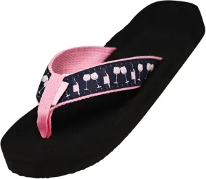 Norty Womens Resort Sandal Flip Flop Drink Rose