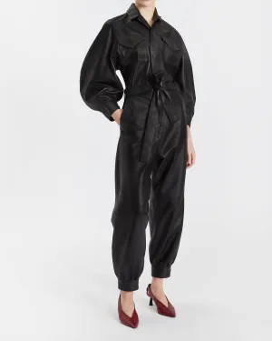 Ophelia CIRCLE SLEEVE JUMPSUIT - BLACK