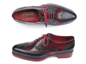 Paul Parkman Men's Navy & Red Wingtip Brogues
