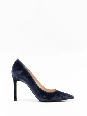 Pumps10 in navy velvet