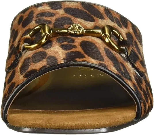 Rima Leopard Anne Klein Flat Slide Sandals