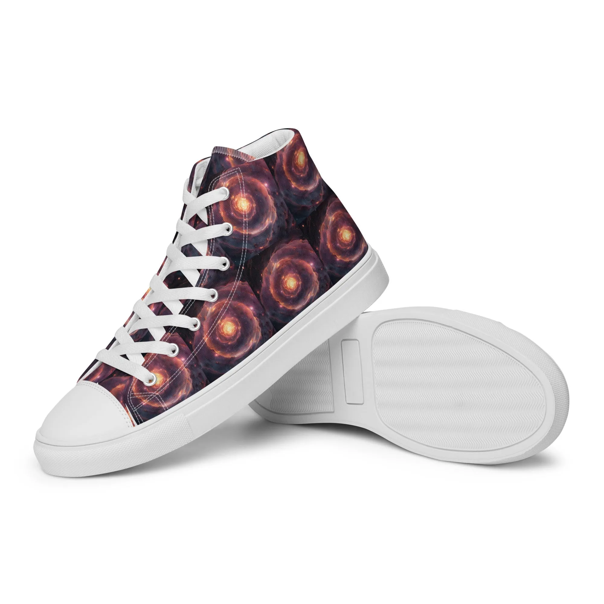 Rosa High-Top Leinenschuhe für Damen