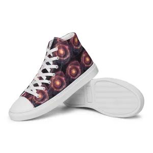 Rosa High-Top Leinenschuhe für Damen