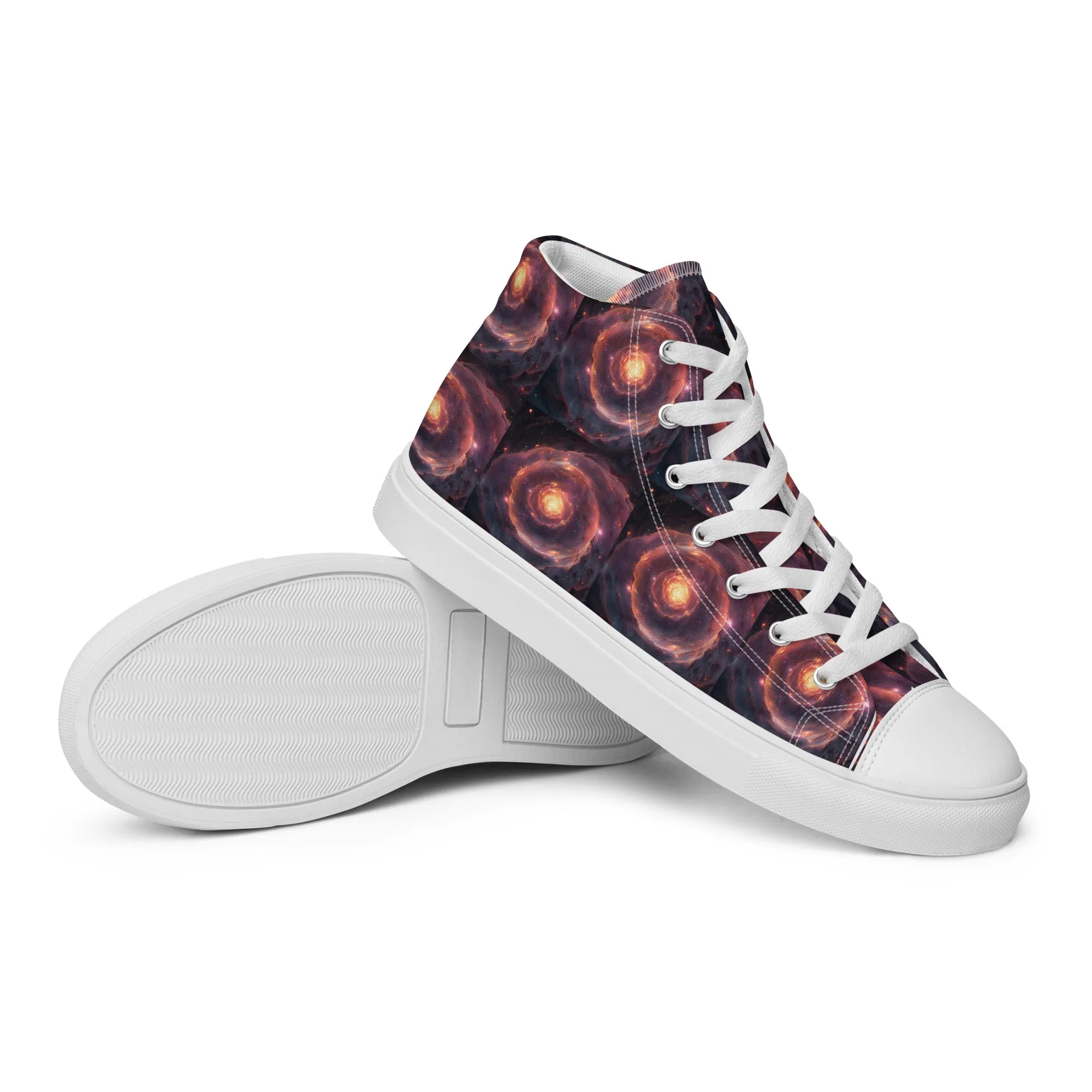 Rosa High-Top Leinenschuhe für Damen