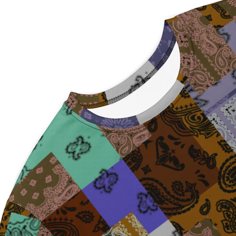 ROYAL ICONIC. | Patchwork Bandana Flag High End Modern Urban MuuMuu Tshirt Dress Custom Design #8