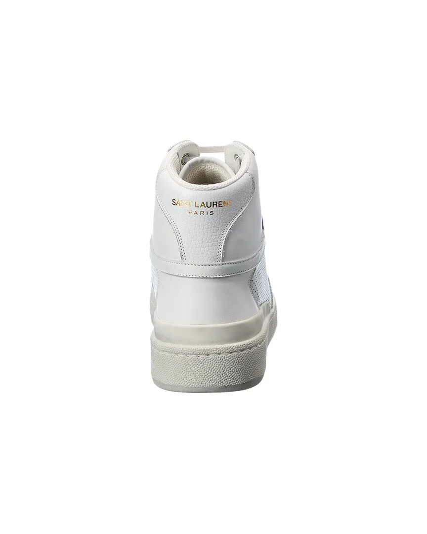 Saint Laurent Leather High-Top Sneaker