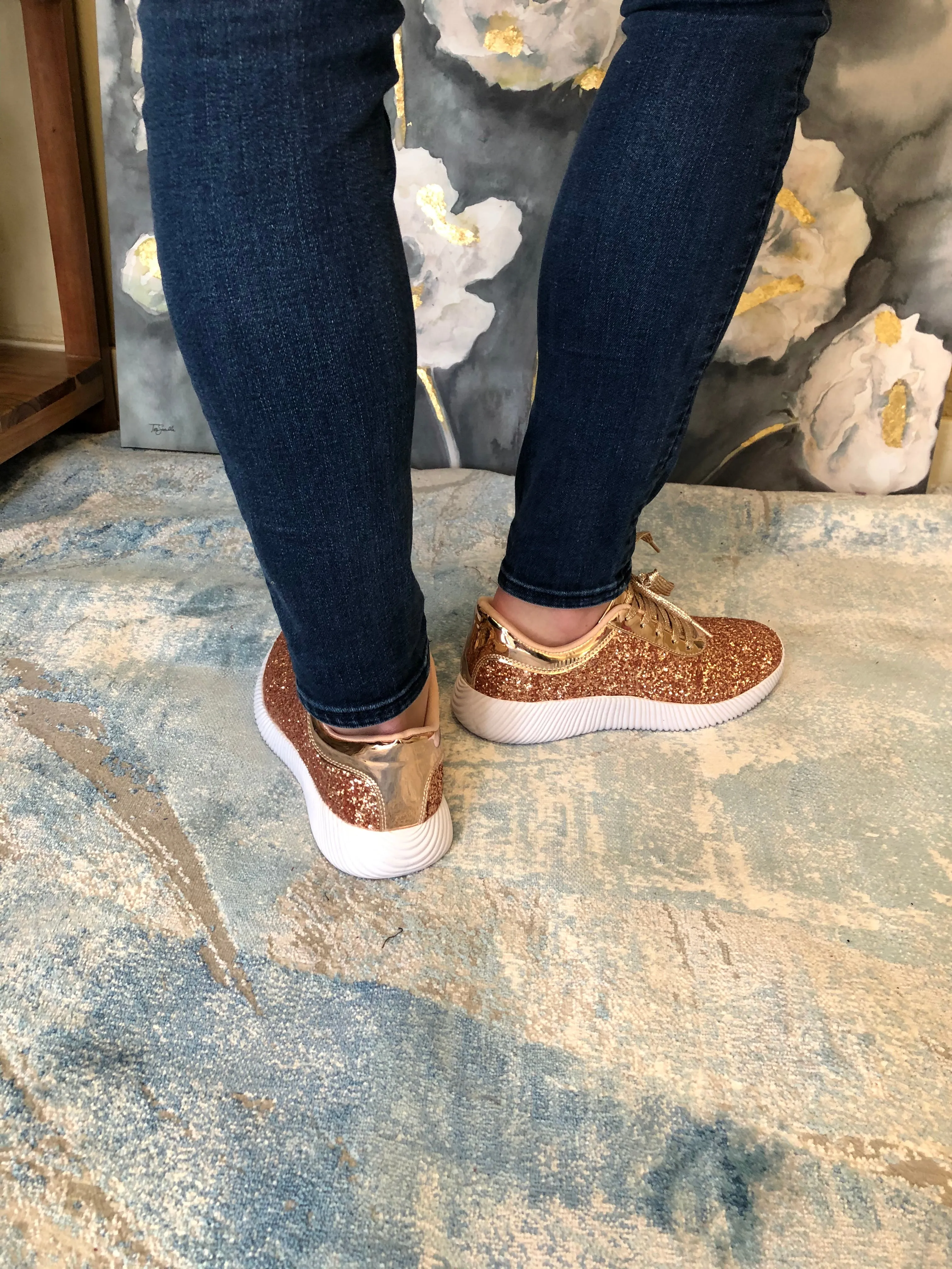 Sparkle Gold Sneakers