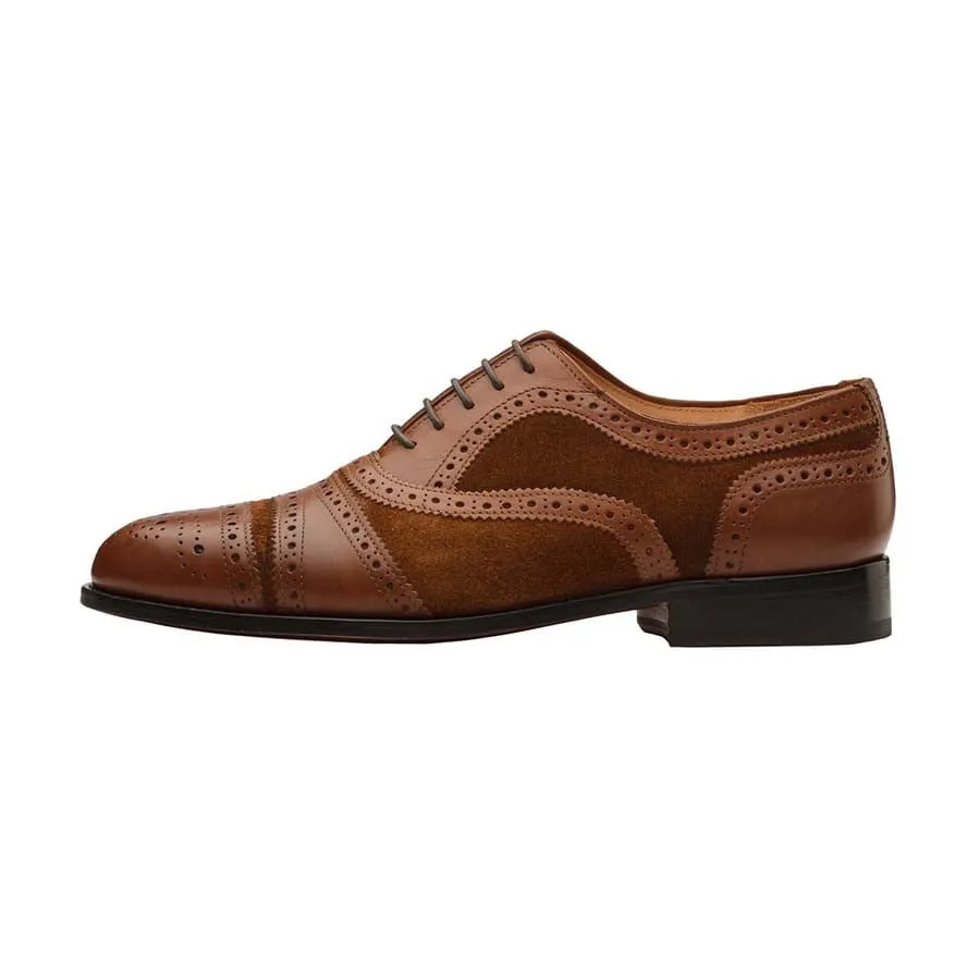 Tan Combination Gladiator Oxfords
