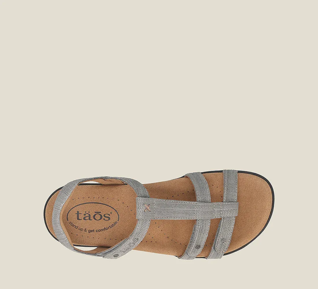 Taos Trophy 2 Sandal Grey Embossed Women's