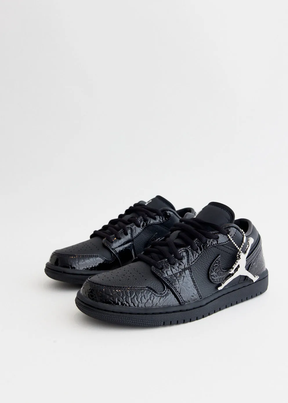 Women's Air Jordan 1 Low SE 'Black Patent' Sneakers