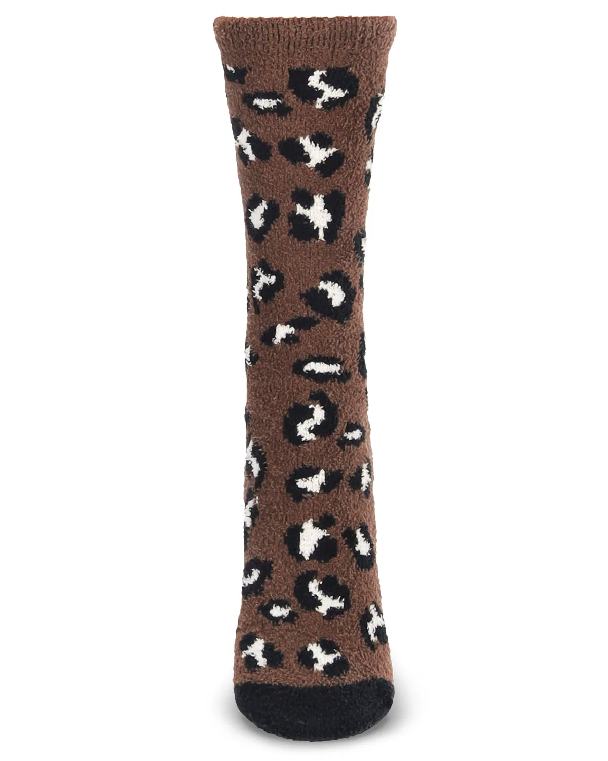 Women's Leopard Super Soft Cozy Crew Socks