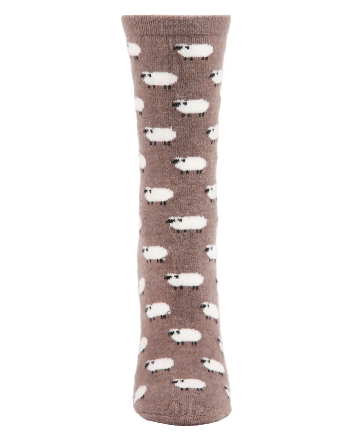 Women's Soft White Sheep Cashmere Blend Crew Socks
